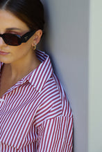 Load image into Gallery viewer, Classic Nightshirt - Maroon Stripe