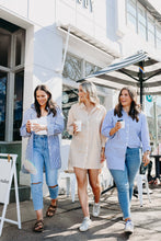 Load image into Gallery viewer, Classic Nightshirt - Tan Stripe (PREORDER)